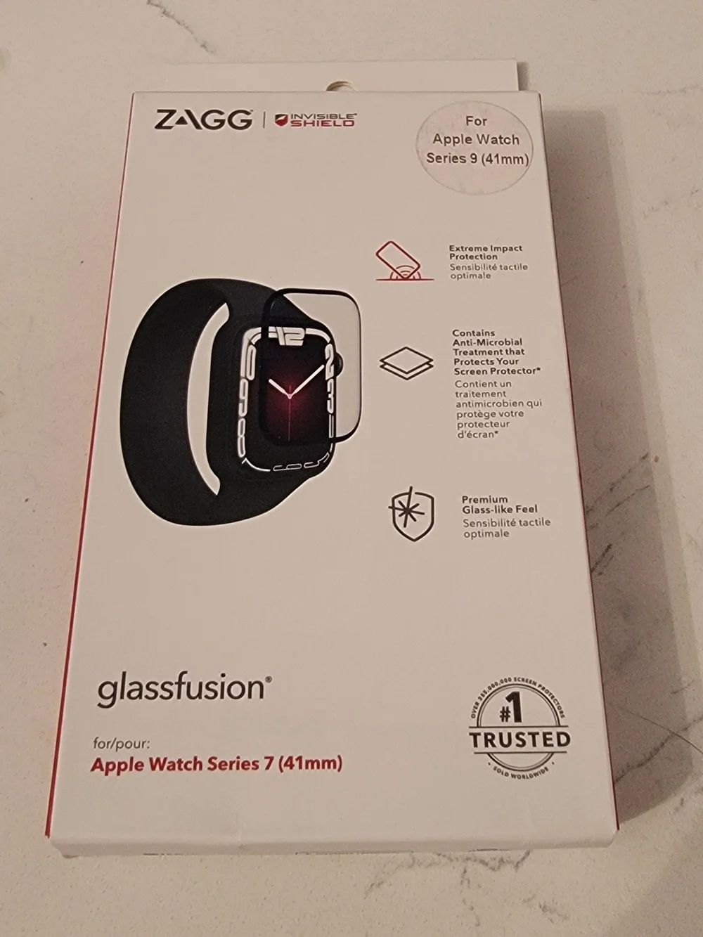 ZAGG InvisibleShield GlassFusion Screen Protector for Apple Watch 7/9 (41mm)